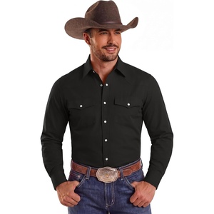 image:imageCOOFANDY Mens Western Cowboy Shirts Casual Button Down Shirt Long Sleeve  Lightweight2 Pocket with Pen HoldSuit for Country WeddingCowboyThemed PartyCostume BallMusic FestivalDinneror WorkBlack