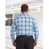image:imageCOOFANDY Big and Tall Mens Dress Shirt Wrinkle Free Button Down Shirt  XL Big6XL Big Tall Long Sleeve Shirts Stretch Collared Shirts Lightweight For WorkOfficeBusinessMeetingsWeddingLight Blue Plaid