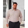 image:imageCOOFANDY Big and Tall Mens Dress Shirt Wrinkle Free Button Down Shirt  XL Big6XL Big Tall Long Sleeve Shirts Stretch Collared Shirts Lightweight For WorkOfficeBusinessMeetingsWeddingKhaki Plaid