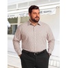 image:imageCOOFANDY Big and Tall Mens Dress Shirt Wrinkle Free Button Down Shirt  XL Big6XL Big Tall Long Sleeve Shirts Stretch Collared Shirts Lightweight For WorkOfficeBusinessMeetingsWeddingKhaki Plaid