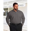 image:imageCOOFANDY Big and Tall Mens Dress Shirt Wrinkle Free Button Down Shirt  XL Big6XL Big Tall Long Sleeve Shirts Stretch Collared Shirts Lightweight For WorkOfficeBusinessMeetingsWeddingDark Grey
