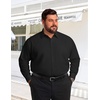 image:imageCOOFANDY Big and Tall Mens Dress Shirt Wrinkle Free Button Down Shirt  XL Big6XL Big Tall Long Sleeve Shirts Stretch Collared Shirts Lightweight For WorkOfficeBusinessMeetingsWeddingBlack