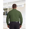 image:imageCOOFANDY Big and Tall Mens Dress Shirt Wrinkle Free Button Down Shirt  XL Big6XL Big Tall Long Sleeve Shirts Stretch Collared Shirts Lightweight For WorkOfficeBusinessMeetingsWeddingArmy Green