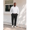 image:imageCOOFANDY Big and Tall Mens Dress Shirt Wrinkle Free Button Down Shirt  XL Big6XL Big Tall Long Sleeve Shirts Stretch Collared Shirts Lightweight For WorkOfficeBusinessMeetingsWeddingWhite
