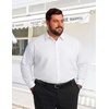 image:imageCOOFANDY Big and Tall Mens Dress Shirt Wrinkle Free Button Down Shirt  XL Big6XL Big Tall Long Sleeve Shirts Stretch Collared Shirts Lightweight For WorkOfficeBusinessMeetingsWeddingWhite