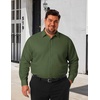 image:imageCOOFANDY Big and Tall Mens Dress Shirt Wrinkle Free Button Down Shirt  XL Big6XL Big Tall Long Sleeve Shirts Stretch Collared Shirts Lightweight For WorkOfficeBusinessMeetingsWeddingArmy Green