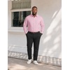 image:imageCOOFANDY Big and Tall Mens Dress Shirt Wrinkle Free Button Down Shirt  XL Big6XL Big Tall Long Sleeve Shirts Stretch Collared Shirts Lightweight For WorkOfficeBusinessMeetingsWeddingPink