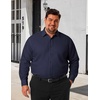 image:imageCOOFANDY Big and Tall Mens Dress Shirt Wrinkle Free Button Down Shirt  XL Big6XL Big Tall Long Sleeve Shirts Stretch Collared Shirts Lightweight For WorkOfficeBusinessMeetingsWeddingNavy Blue