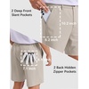 image:imageCOOFANDY Men Casual Shorts 7 Stretch Quick Dry Golf Shorts with 4 Pockets  Flat Front Back Elastic Waistband Button Closure Moisture Wicking Comfy Lightweight Shorts Dress for Hiking Work RunningLight Khaki