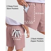 image:imageCOOFANDY Men Casual Shorts 7 Stretch Quick Dry Golf Shorts with 4 Pockets  Flat Front Back Elastic Waistband Button Closure Moisture Wicking Comfy Lightweight Shorts Dress for Hiking Work RunningPink