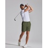 image:imageCOOFANDY Men Casual Shorts 7 Stretch Quick Dry Golf Shorts with 4 Pockets  Flat Front Back Elastic Waistband Button Closure Moisture Wicking Comfy Lightweight Shorts Dress for Hiking Work RunningArmy Green