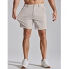 image:imageCOOFANDY Men Casual Shorts 7 Stretch Quick Dry Golf Shorts with 4 Pockets  Flat Front Back Elastic Waistband Button Closure Moisture Wicking Comfy Lightweight Shorts Dress for Hiking Work RunningLight Khaki