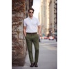 image:imageCOOFANDY Men Dress Pants Slim Fit Suit Pants Expandable Waist Casual Slacks  Business Formal Trousers Tuxedo Pant Wrinkle Free Flat Front Straight Leg Modern Style Office Work Wedding Dinner PartyArmy Green