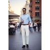 image:imageCOOFANDY Men Dress Pants Slim Fit Suit Pants Expandable Waist Casual Slacks  Business Formal Trousers Tuxedo Pant Wrinkle Free Flat Front Straight Leg Modern Style Office Work Wedding Dinner PartyWhite