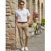 image:imageCOOFANDY Men Dress Pants Slim Fit Suit Pants Expandable Waist Casual Slacks  Business Formal Trousers Tuxedo Pant Wrinkle Free Flat Front Straight Leg Modern Style Office Work Wedding Dinner PartyKhaki