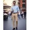 image:imageCOOFANDY Men Dress Pants Slim Fit Suit Pants Expandable Waist Casual Slacks  Business Formal Trousers Tuxedo Pant Wrinkle Free Flat Front Straight Leg Modern Style Office Work Wedding Dinner PartyKhaki