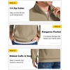 image:imageCOOFANDY Men Quarter Zip Pullover Mock Neck Long Sleeve Corduroy Sweatshirt  Lightweight Soft Warm Slightly Stretchy Regular Fit Old Money Business Casual Wear Fall Winter S3XLKhaki