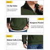 image:imageCOOFANDY Men Quarter Zip Pullover Mock Neck Long Sleeve Corduroy Sweatshirt  Lightweight Soft Warm Slightly Stretchy Regular Fit Old Money Business Casual Wear Fall Winter S3XLArmy Green