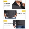 image:imageCOOFANDY Men Quarter Zip Pullover Mock Neck Long Sleeve Corduroy Sweatshirt  Lightweight Soft Warm Slightly Stretchy Regular Fit Old Money Business Casual Wear Fall Winter S3XLDark Grey