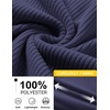 image:imageCOOFANDY Men Quarter Zip Pullover Mock Neck Long Sleeve Corduroy Sweatshirt  Lightweight Soft Warm Slightly Stretchy Regular Fit Old Money Business Casual Wear Fall Winter S3XLNavy Blue