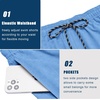 image:imageCOOFANDY Men Swim Trunk with Compression Liner 2 in 1 Swimwear Bathing Suit Quick Dry Board ShortZ Blue