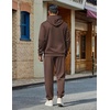 image:imageCOOFANDY Mens 2 Piece Tracksuit Casual Sweatsuit Hoodie Sweatpant Outfit  2 Piece Sweatsuit Fleece Hooded Tracksuit Hoodie amp Joggers Suit Casual Sweatshirt amp Sweatpant Set Outfit Fall WinterBrown