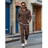 image:imageCOOFANDY Mens 2 Piece Tracksuit Casual Sweatsuit Hoodie Sweatpant Outfit  2 Piece Sweatsuit Fleece Hooded Tracksuit Hoodie amp Joggers Suit Casual Sweatshirt amp Sweatpant Set Outfit Fall WinterBrown