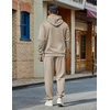 image:imageCOOFANDY Mens 2 Piece Tracksuit Casual Sweatsuit Hoodie Sweatpant Outfit  2 Piece Sweatsuit Fleece Hooded Tracksuit Hoodie amp Joggers Suit Casual Sweatshirt amp Sweatpant Set Outfit Fall WinterBeige