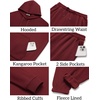 image:imageCOOFANDY Mens 2 Piece Tracksuit Casual Sweatsuit Hoodie Sweatpant Outfit  2 Piece Sweatsuit Fleece Hooded Tracksuit Hoodie amp Joggers Suit Casual Sweatshirt amp Sweatpant Set Outfit Fall WinterWine Red