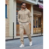 image:imageCOOFANDY Mens 2 Piece Tracksuit Casual Sweatsuit Hoodie Sweatpant Outfit  2 Piece Sweatsuit Fleece Hooded Tracksuit Hoodie amp Joggers Suit Casual Sweatshirt amp Sweatpant Set Outfit Fall WinterBeige