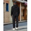 image:imageCOOFANDY Mens 2 Piece Tracksuit Casual Sweatsuit Hoodie Sweatpant Outfit  2 Piece Sweatsuit Fleece Hooded Tracksuit Hoodie amp Joggers Suit Casual Sweatshirt amp Sweatpant Set Outfit Fall WinterBlack