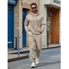 image:imageCOOFANDY Mens 2 Piece Tracksuit Casual Sweatsuit Hoodie Sweatpant Outfit  2 Piece Sweatsuit Fleece Hooded Tracksuit Hoodie amp Joggers Suit Casual Sweatshirt amp Sweatpant Set Outfit Fall WinterBeige