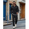 image:imageCOOFANDY Mens 2 Piece Tracksuit Casual Sweatsuit Hoodie Sweatpant Outfit  2 Piece Sweatsuit Fleece Hooded Tracksuit Hoodie amp Joggers Suit Casual Sweatshirt amp Sweatpant Set Outfit Fall WinterBlack