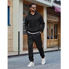 image:imageCOOFANDY Mens 2 Piece Tracksuit Casual Sweatsuit Hoodie Sweatpant Outfit  2 Piece Sweatsuit Fleece Hooded Tracksuit Hoodie amp Joggers Suit Casual Sweatshirt amp Sweatpant Set Outfit Fall WinterBlack