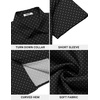 image:imageCOOFANDY Mens Button Down Shirt Short Sleeve Dress Shirt Casual Beach Summer Wedding ShirtBlackpolka Dots