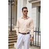 image:imageCOOFANDY Mens Button Down Shirts Wrinkle Free Dress Shirts for Men CasualChampagne