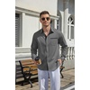 image:imageCOOFANDY Mens Button Down Shirts Wrinkle Free Dress Shirts for Men CasualDark Grey