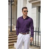 image:imageCOOFANDY Mens Button Down Shirts Wrinkle Free Dress Shirts for Men CasualDark Purple