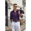 image:imageCOOFANDY Mens Button Down Shirts Wrinkle Free Dress Shirts for Men CasualDark Purple