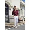 image:imageCOOFANDY Mens Button Down Shirts Wrinkle Free Dress Shirts for Men CasualDark Red