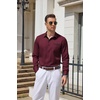 image:imageCOOFANDY Mens Button Down Shirts Wrinkle Free Dress Shirts for Men CasualDark Red
