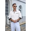 image:imageCOOFANDY Mens Button Down Shirts Wrinkle Free Dress Shirts for Men CasualWhite
