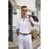 image:imageCOOFANDY Mens Button Down Shirts Wrinkle Free Dress Shirts for Men CasualWhitesmall Flowers
