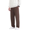 image:imageCOOFANDY Mens Casual Cotton Pant Knit Elastic Waist Yoga Pant with Pocket  Drawstring Waist Stretch Soft Fabric Jogger Sweatpants for Gym Running Relaxed Fit Straight Leg lightweight BreathableBrown