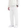 image:imageCOOFANDY Mens Casual Cotton Pant Knit Elastic Waist Yoga Pant with Pocket  Drawstring Waist Stretch Soft Fabric Jogger Sweatpants for Gym Running Relaxed Fit Straight Leg lightweight BreathableWhite