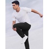 image:imageCOOFANDY Mens Casual Cotton Pant Knit Elastic Waist Yoga Pant with Pocket  Drawstring Waist Stretch Soft Fabric Jogger Sweatpants for Gym Running Relaxed Fit Straight Leg lightweight BreathableBlack