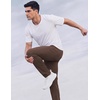 image:imageCOOFANDY Mens Casual Cotton Pant Knit Elastic Waist Yoga Pant with Pocket  Drawstring Waist Stretch Soft Fabric Jogger Sweatpants for Gym Running Relaxed Fit Straight Leg lightweight BreathableBrown