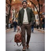 image:imageCOOFANDY Mens Casual Cotton Pant Knit Elastic Waist Yoga Pant with Pocket  Drawstring Waist Stretch Soft Fabric Jogger Sweatpants for Gym Running Relaxed Fit Straight Leg lightweight BreathableBrown