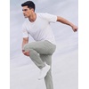 image:imageCOOFANDY Mens Casual Cotton Pant Knit Elastic Waist Yoga Pant with Pocket  Drawstring Waist Stretch Soft Fabric Jogger Sweatpants for Gym Running Relaxed Fit Straight Leg lightweight BreathableLight Grey