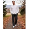 image:imageCOOFANDY Mens Casual Cotton Pant Knit Elastic Waist Yoga Pant with Pocket  Drawstring Waist Stretch Soft Fabric Jogger Sweatpants for Gym Running Relaxed Fit Straight Leg lightweight BreathableDark Grey